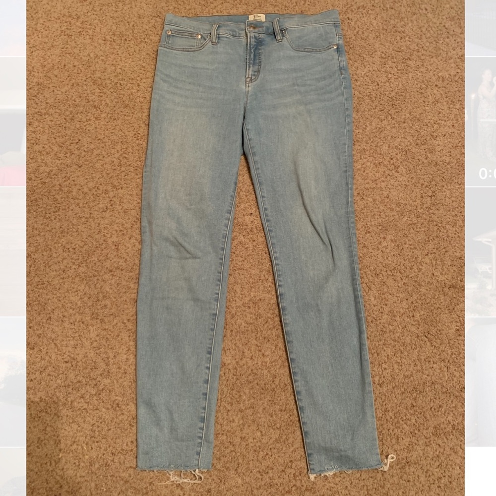 J.crew 9 inch high rise toothpick jeans